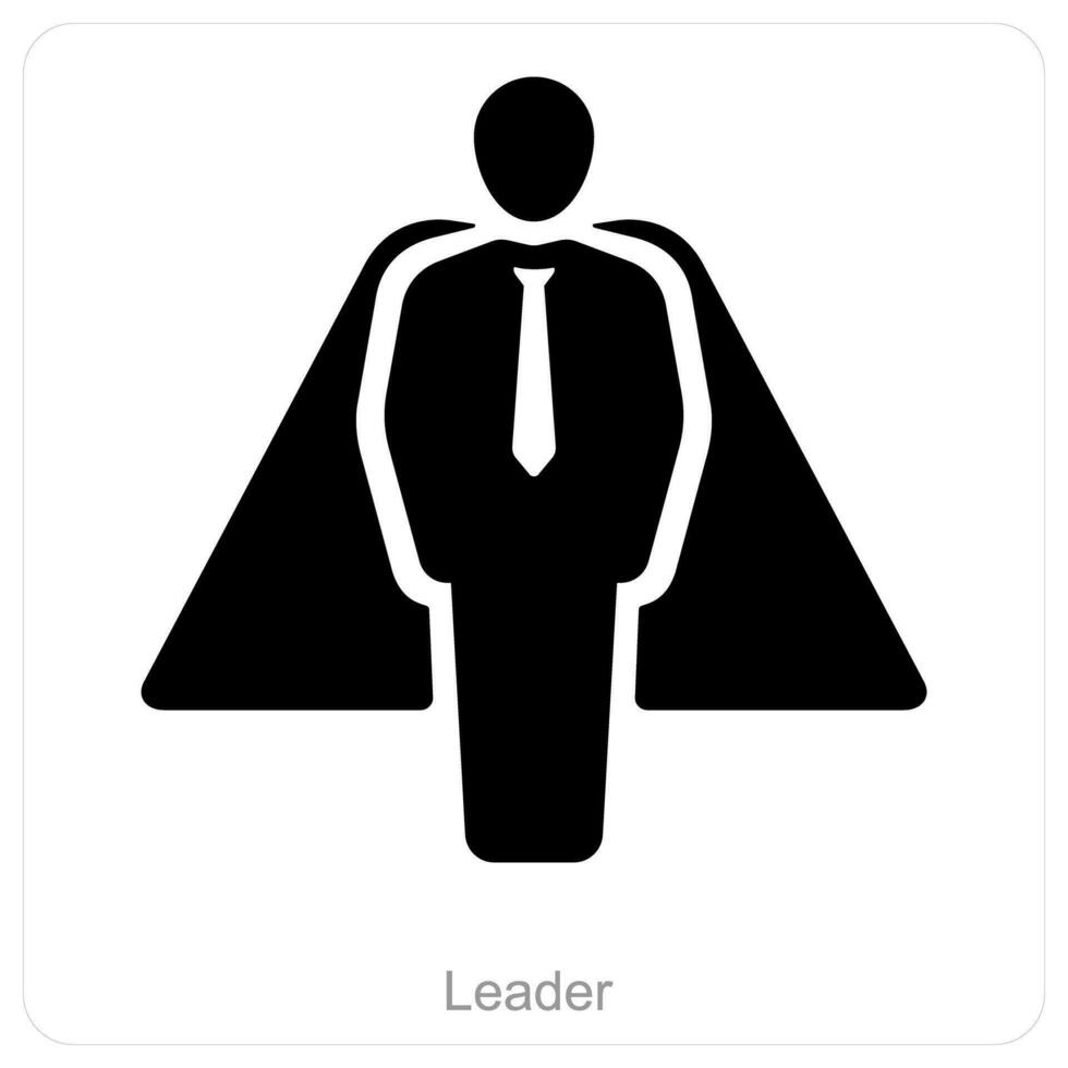 ledare och chef ikon begrepp vektor