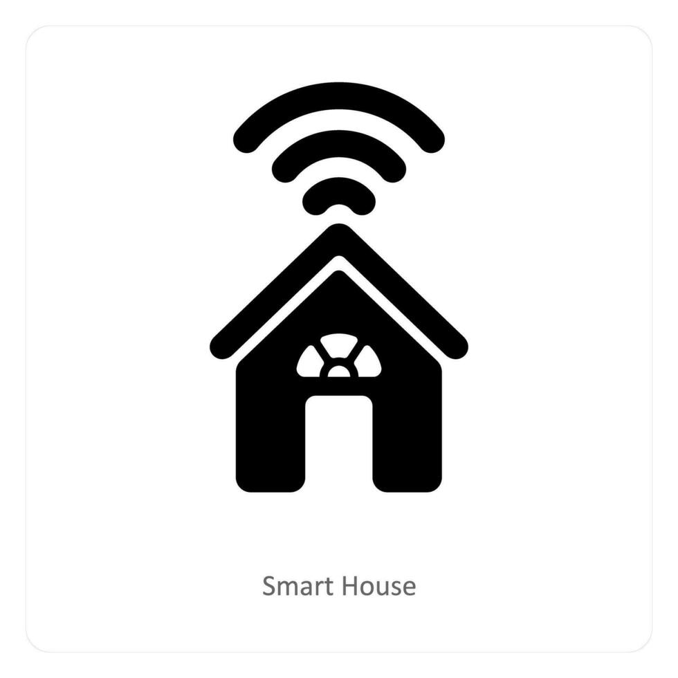 Clever Haus und Technologie Symbol Konzept vektor