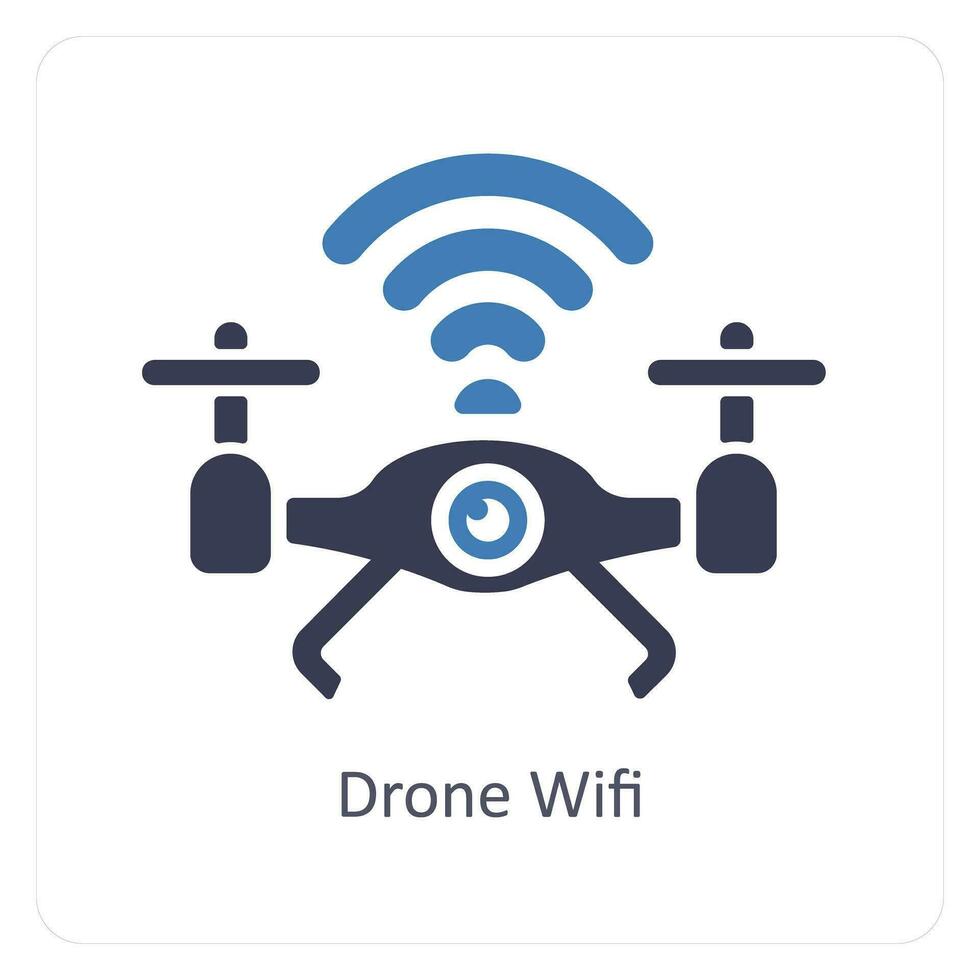 Drohne W-lan und Technologie Symbol Konzept vektor