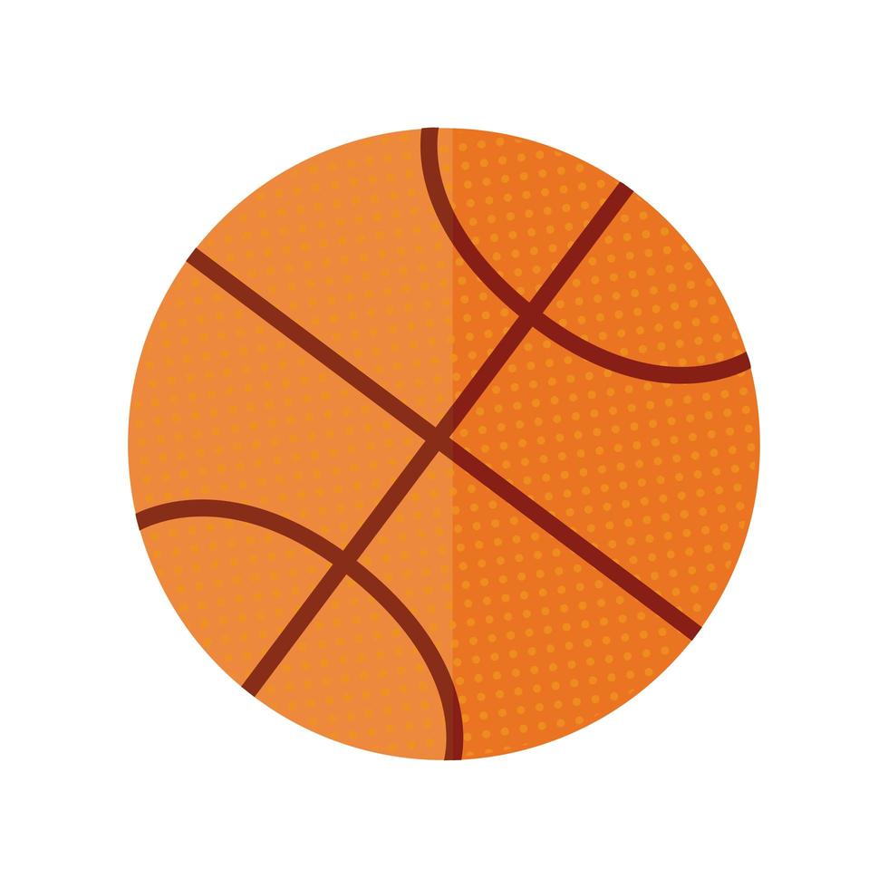 Basketballballon flach detaillierter Stil vektor
