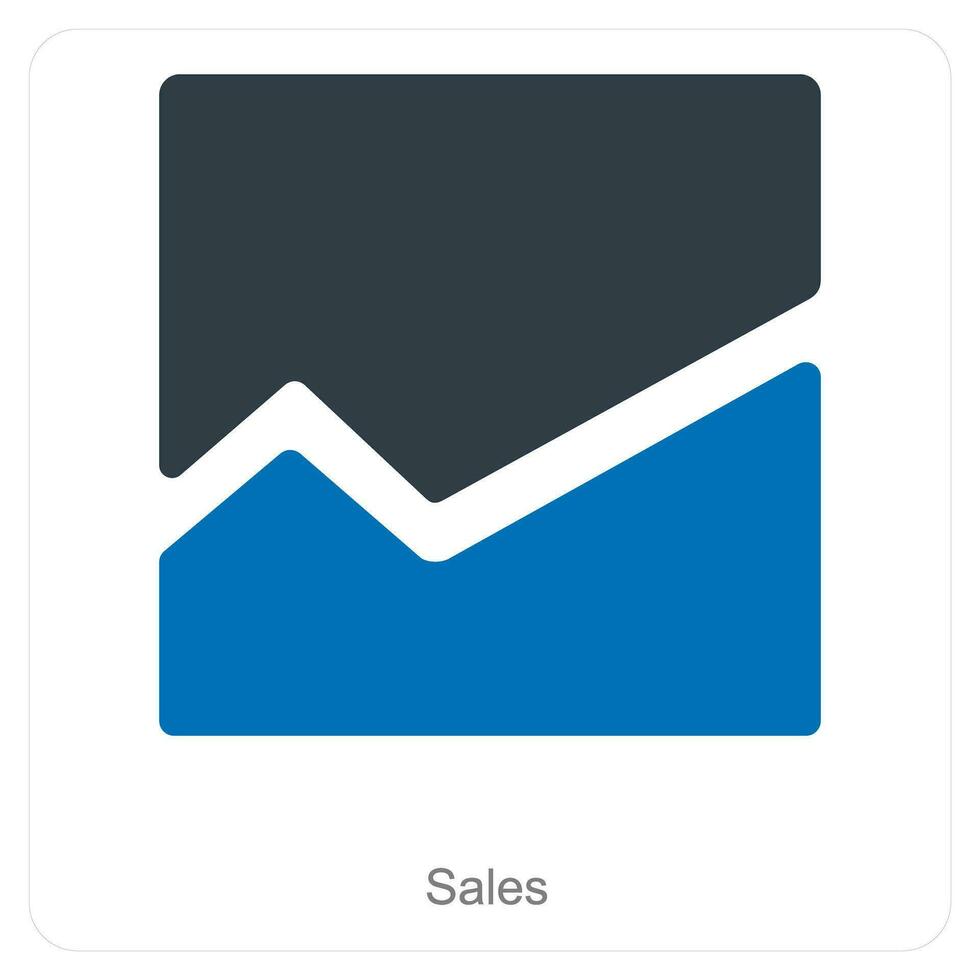 försäljning och Diagram ikon begrepp vektor