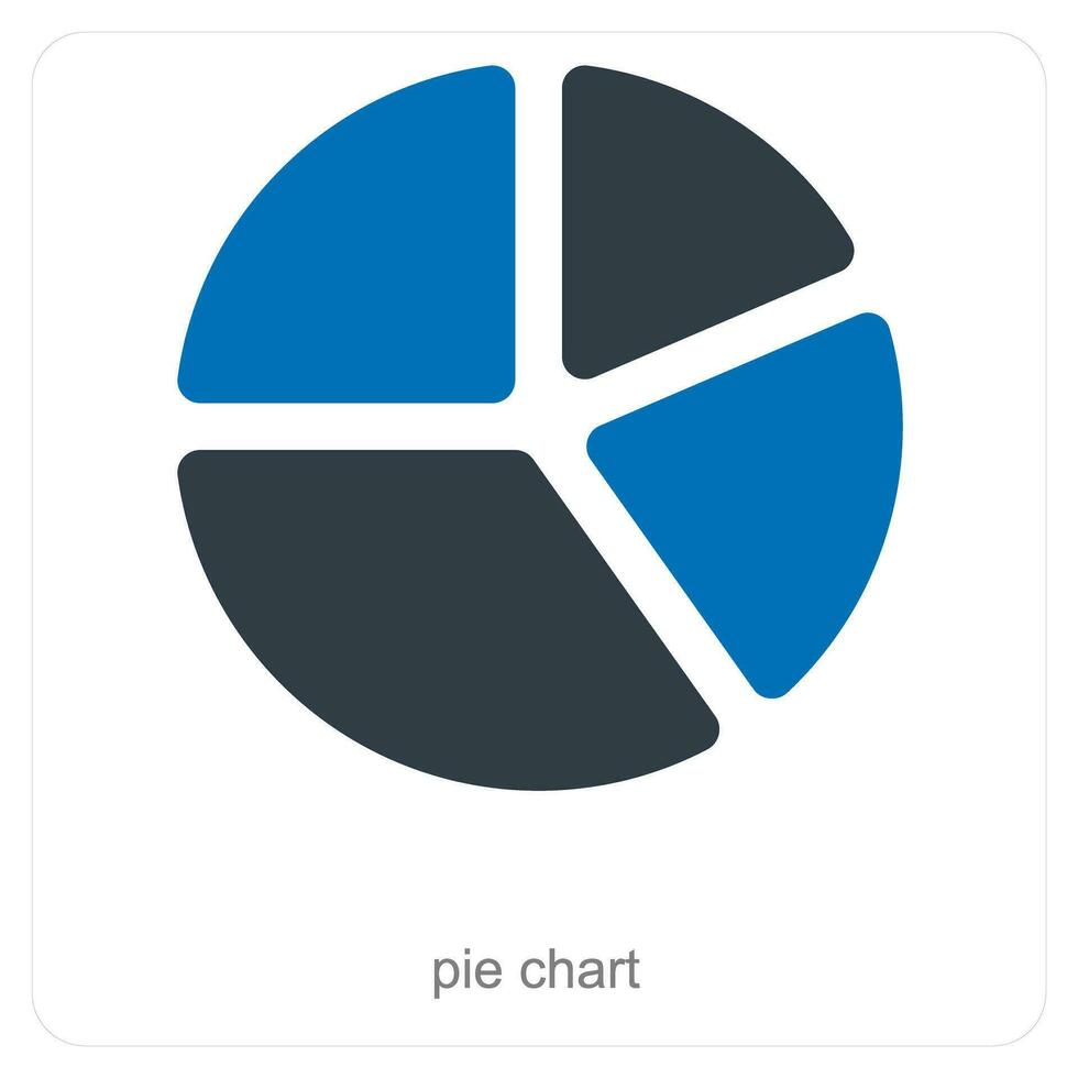 Kuchen Diagramm und Diagramm Symbol Konzept vektor