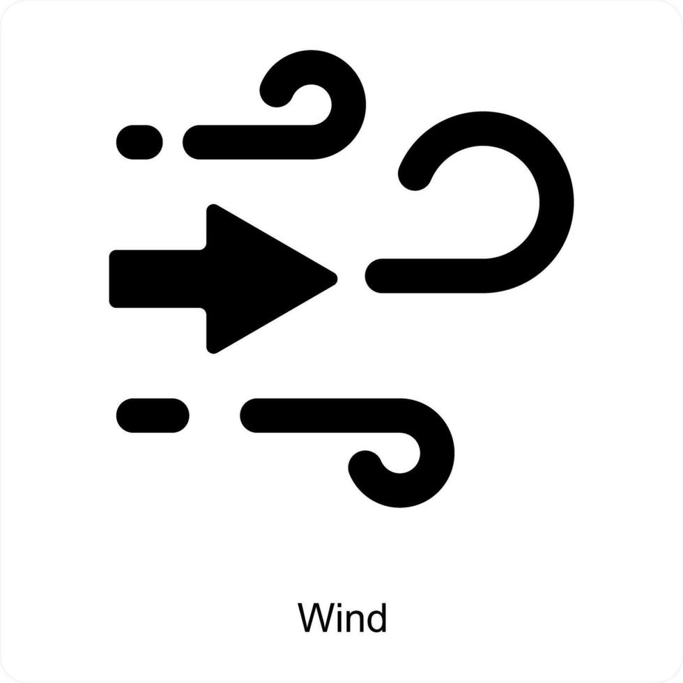 Wind und Brise Symbol Konzept vektor