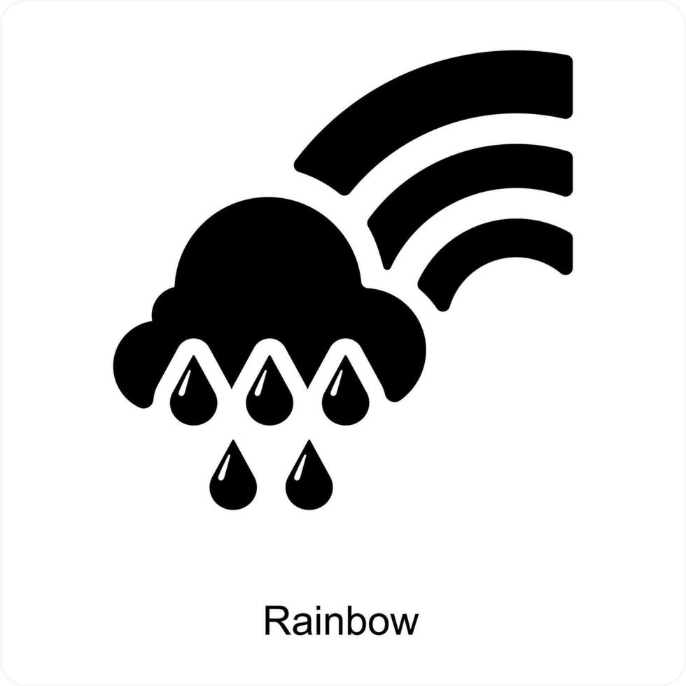 Regenbogen und Wetter Symbol Konzept vektor