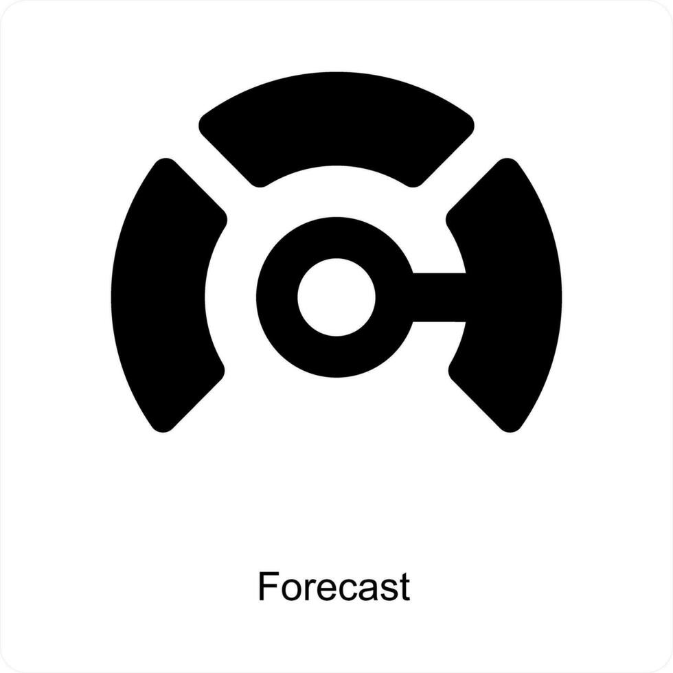 Prognose und Wetter Symbol Konzept vektor