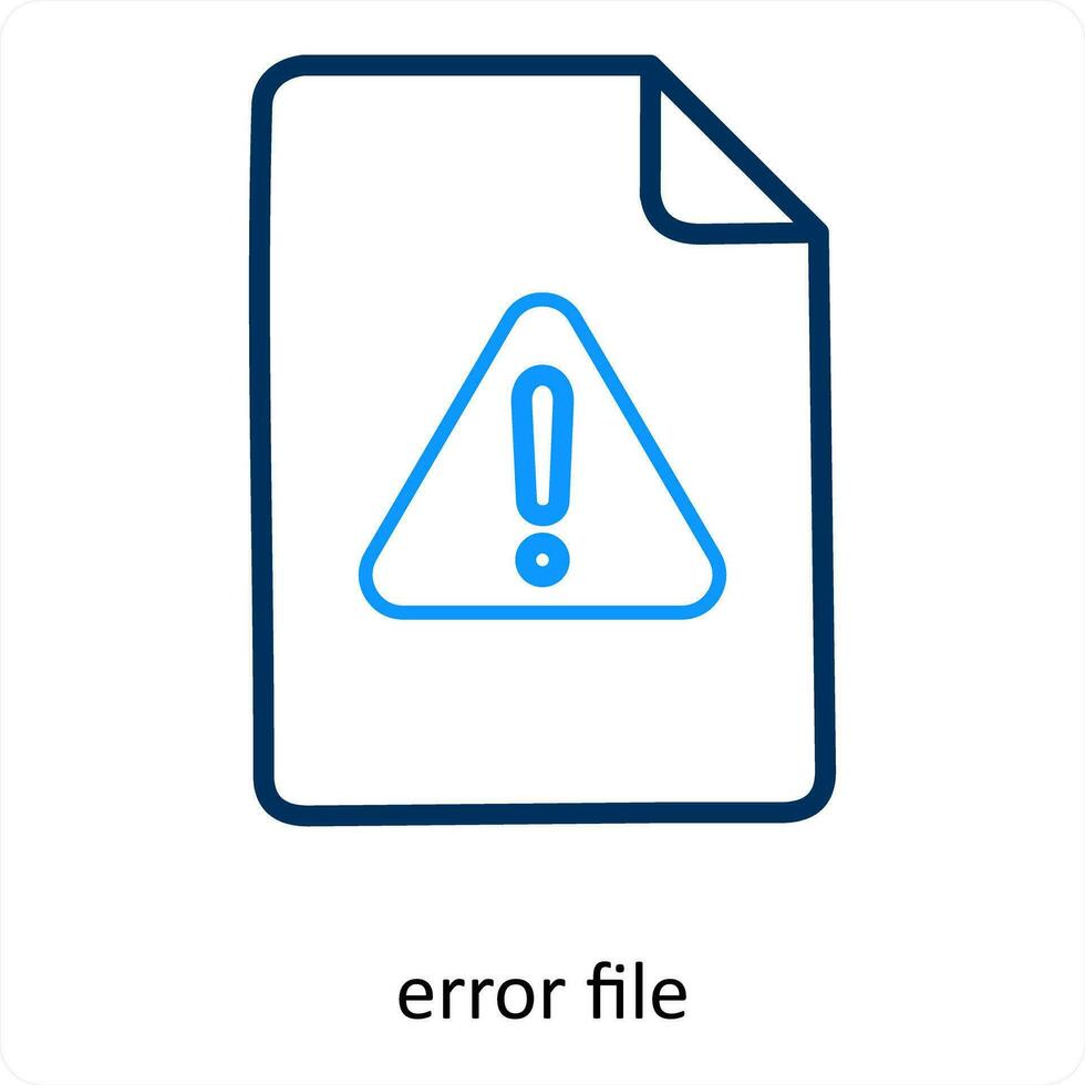 fel fil och dokumentera ikon begrepp vektor