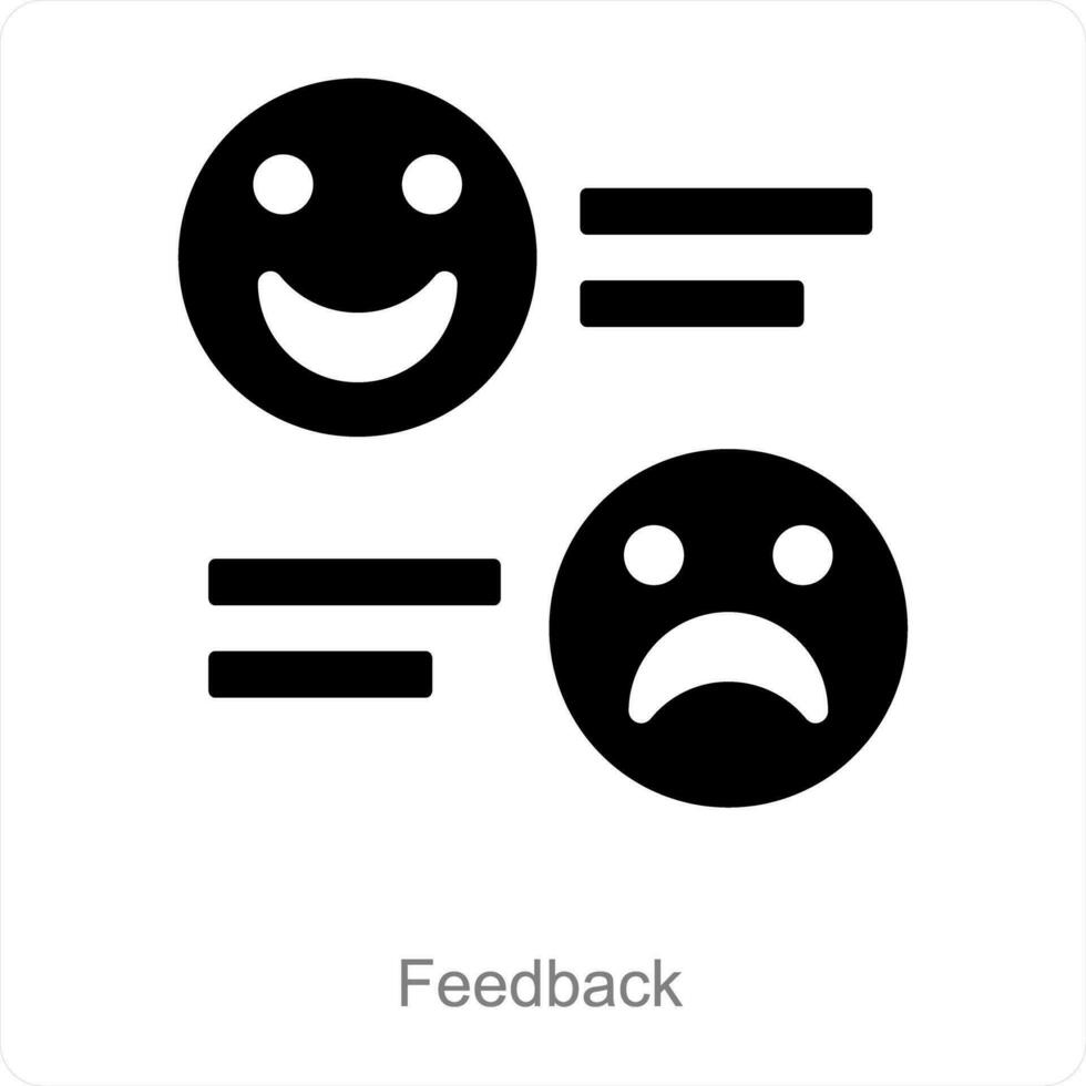 Feedback und Umfrage Symbol Konzept vektor