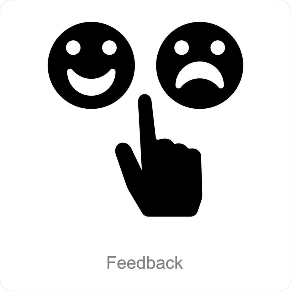 Feedback und Umfrage Symbol Konzept vektor