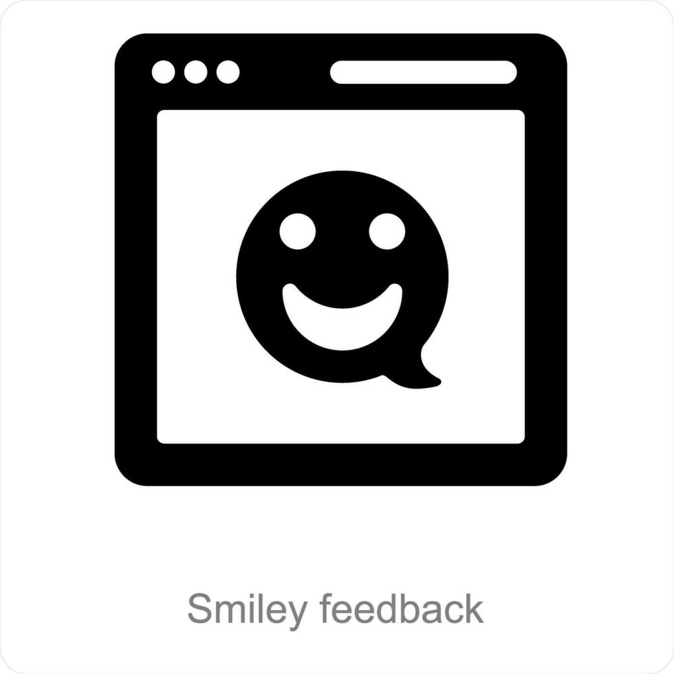 Smiley Feedback und Bewertung Symbol Konzept vektor