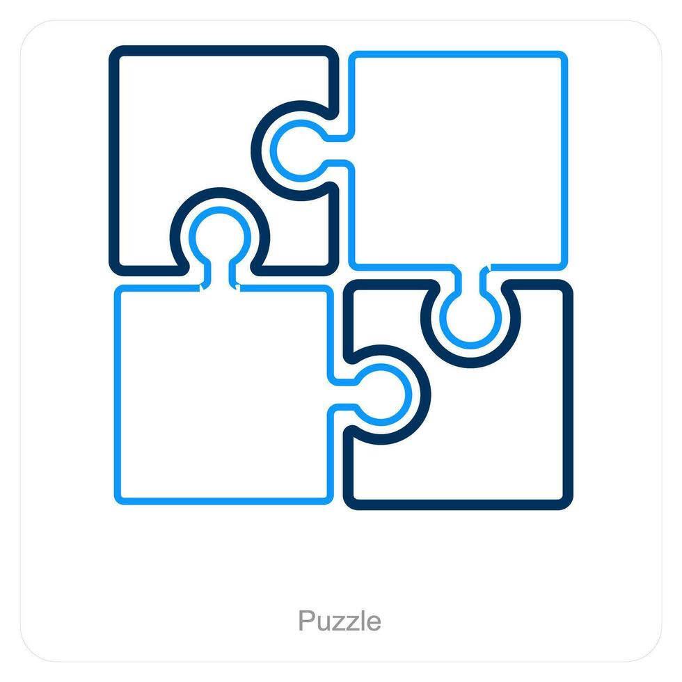 Puzzle und Zusammenarbeit Symbol Konzept vektor