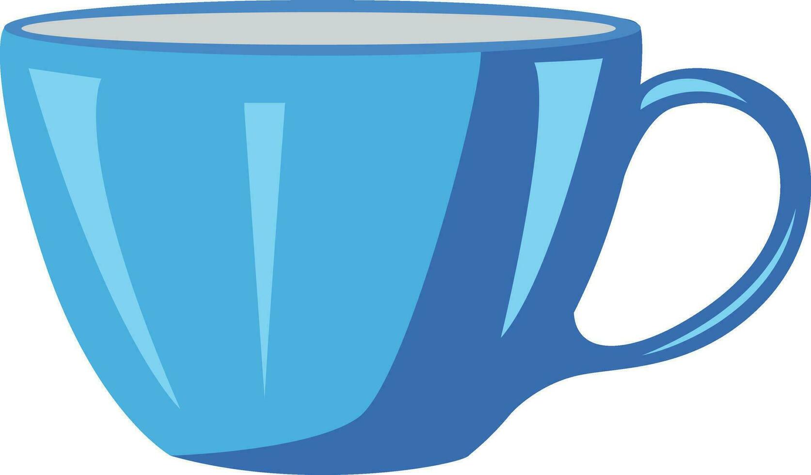 Tasse im Blau Farbe zum Kaffee vektor