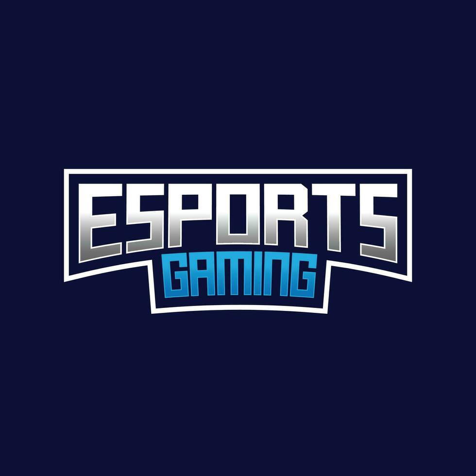 Vektor Esport Turnier Spielen Sport Text Logo Design