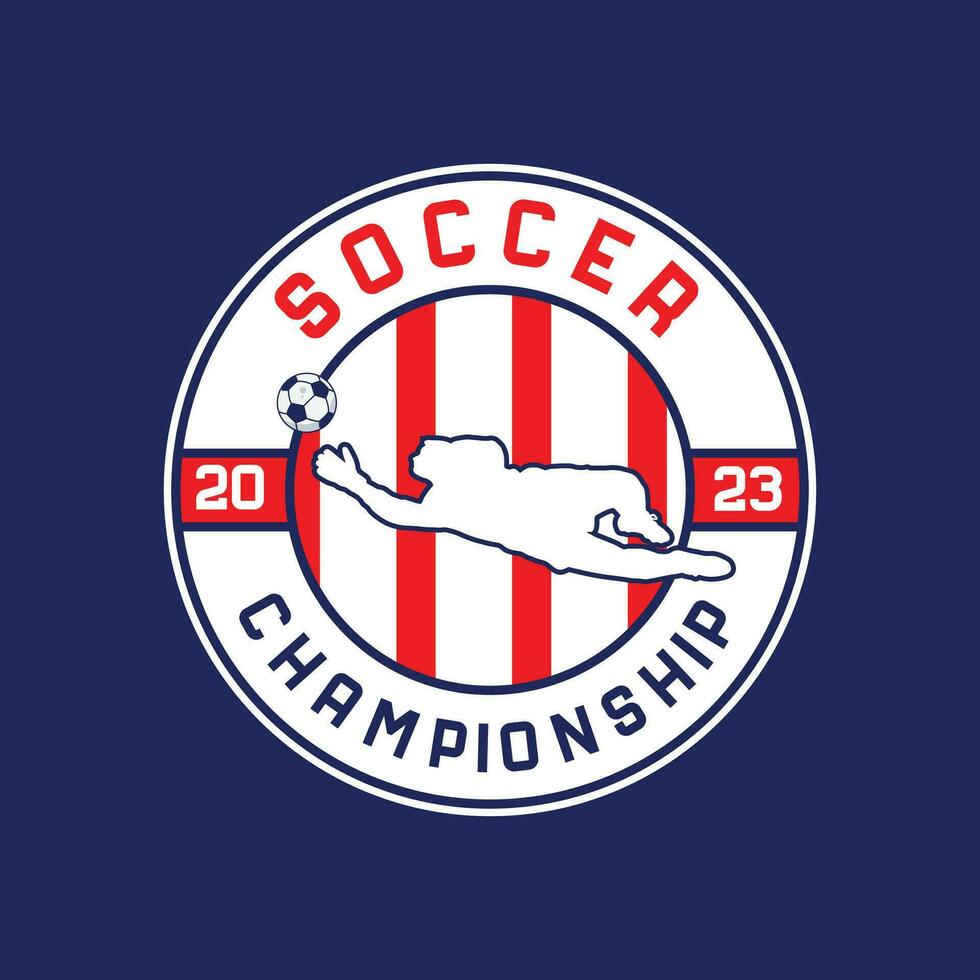 Fußball Meisterschaft Logo Design und Emblem Vorlage, Fußball Logo, Liga vektor