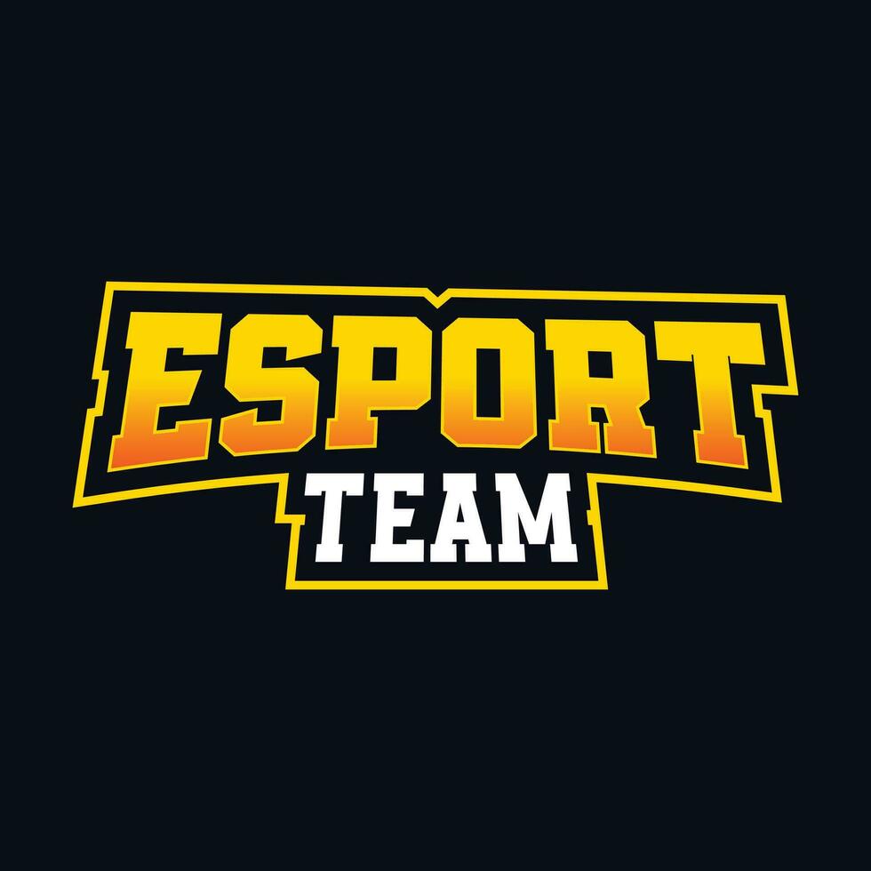 Vektor Esport Turnier Spielen Sport Text Logo Design