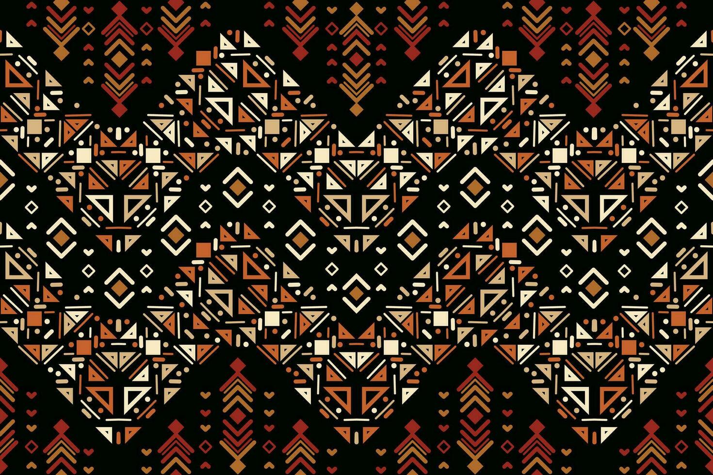 Stammes- ethnisch nahtlos gestreift Muster im aztekisch Stil. Ikat geometrisch Volk Dekor vektor
