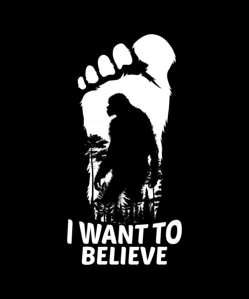 Bigfoot Leben Angelegenheit Logo T-Shirt sasquatch T-Shirt Design vektor