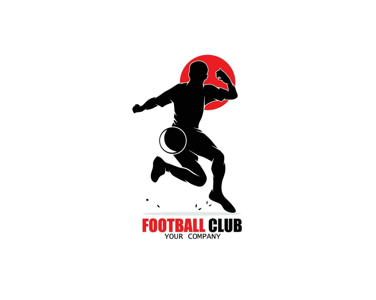 fotboll klubb logotyp silhuett design vektor