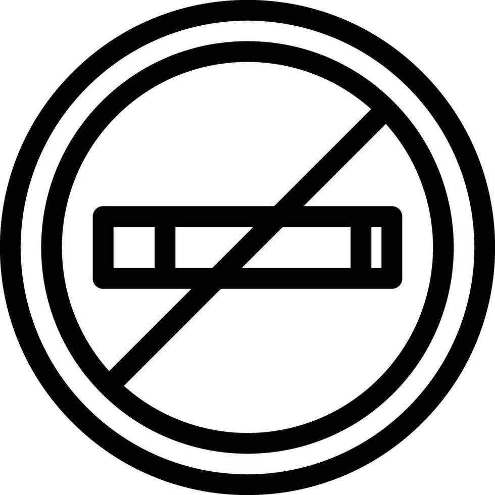 Nein Rauchen Linie Symbol vektor