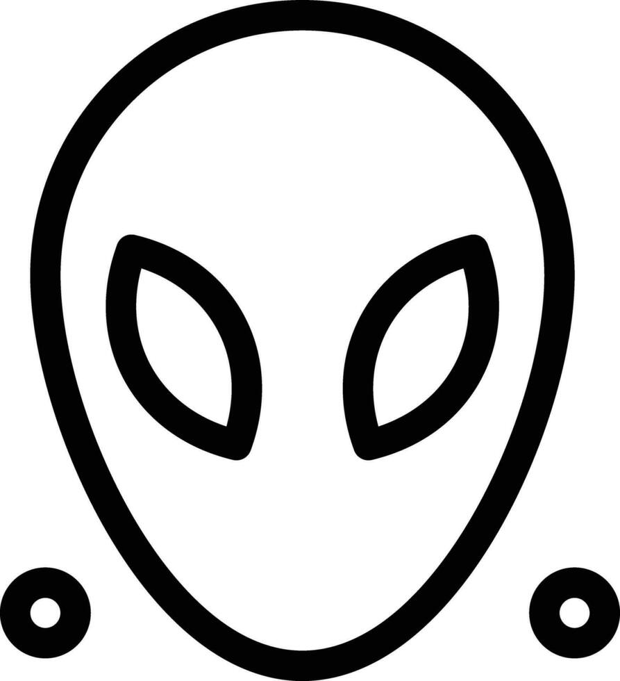 Außerirdischer Linie Symbole vektor