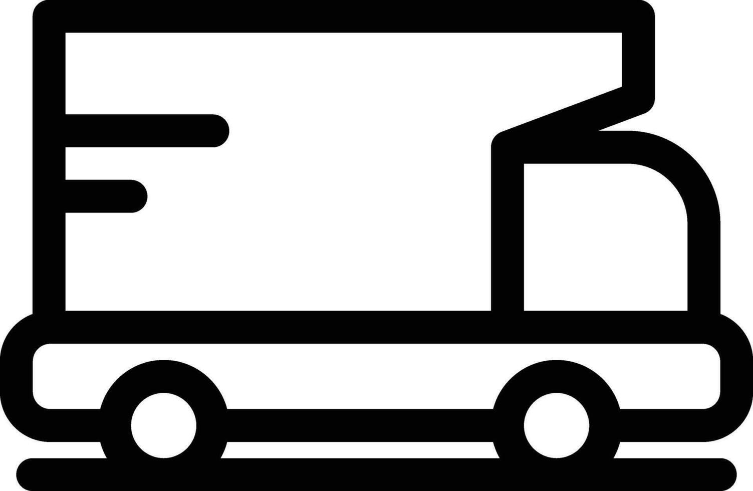 lastbil linje ikon för ladda ner vektor