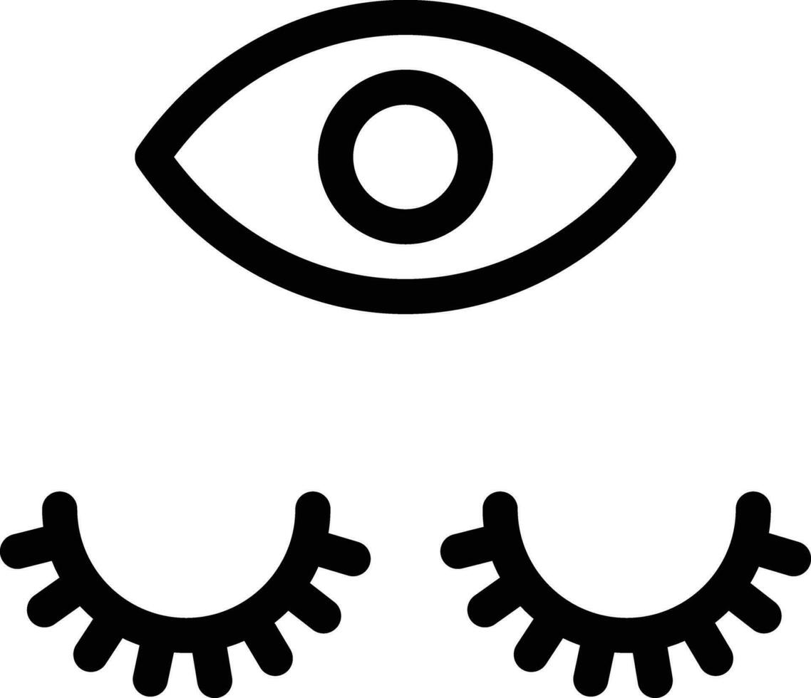 Augenbraue Linie Symbole vektor