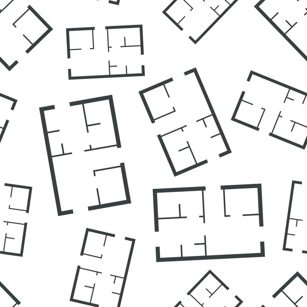 hus planen sömlös mönster bakgrund. företag platt vektor illustration. hus planen tecken symbol mönster.