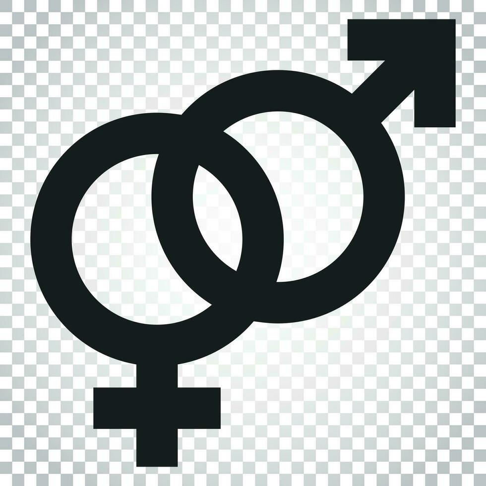 Geschlecht Zeichen Vektor Symbol. Männer und Frauen Konzept Symbol. einfach Geschäft Konzept Piktogramm auf isoliert Hintergrund.