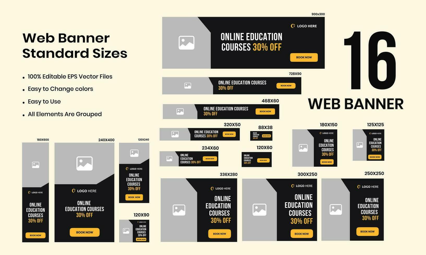 uppkopplad utbildning uppsättning av webb baner design mallar för social media inlägg, konsultation, inlärning, och utbildning kurser. modern vektor illustration begrepp för hemsida och mobil hemsida utveckling.