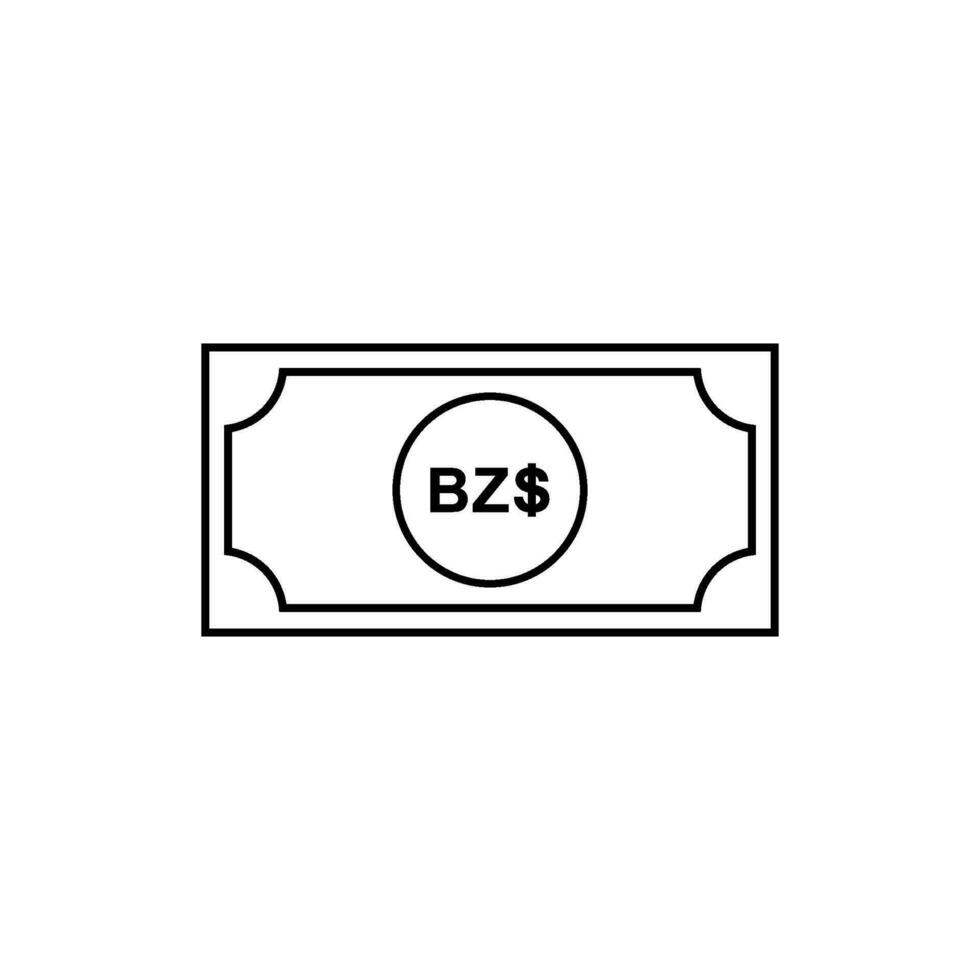 belize Währung Symbol, belize Dollar Symbol, bzd unterzeichnen. Vektor Illustration