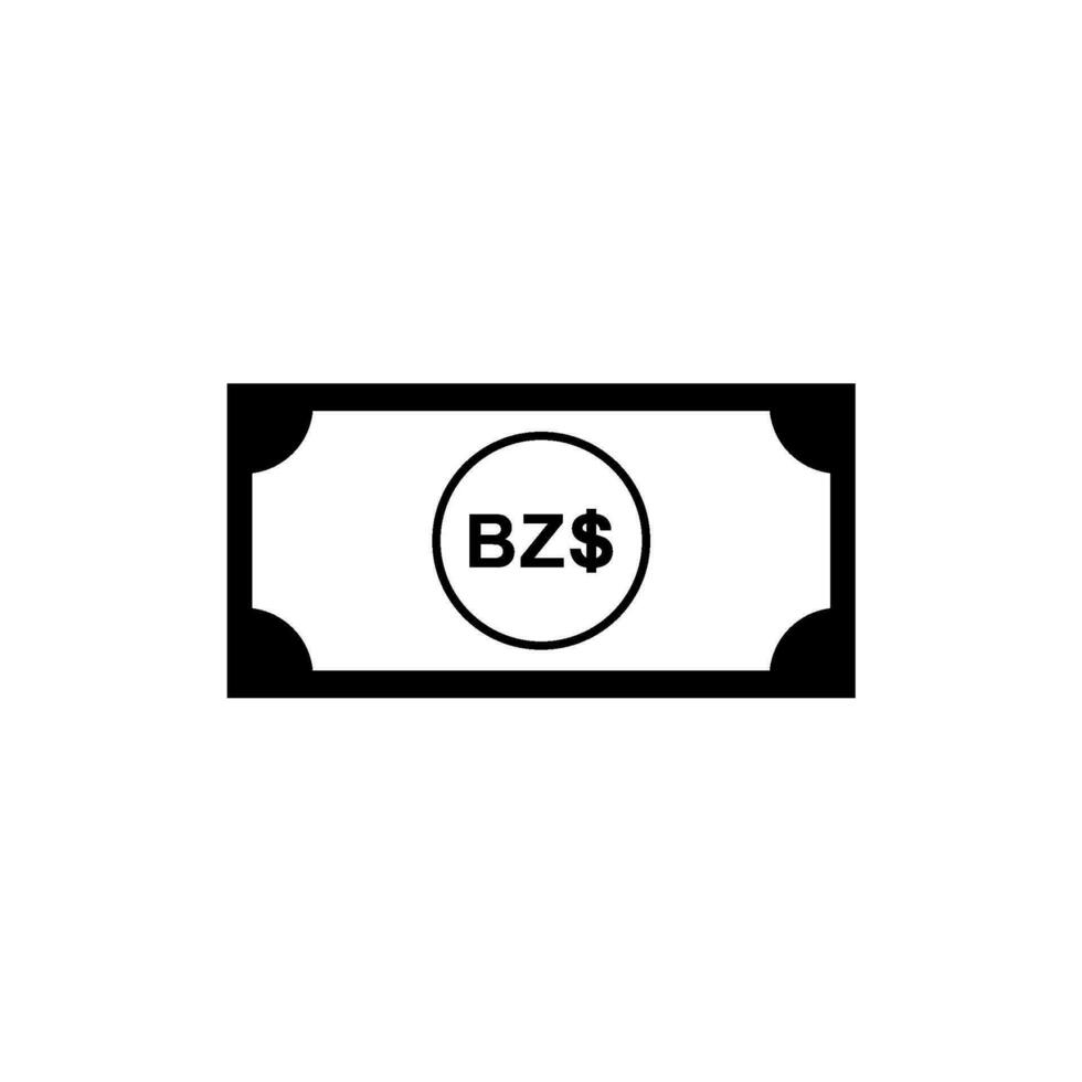 belize Währung Symbol, belize Dollar Symbol, bzd unterzeichnen. Vektor Illustration