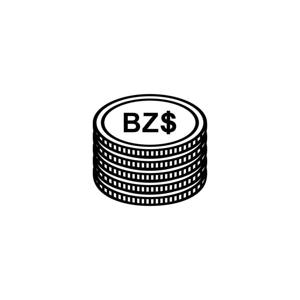 belize valuta symbol, belize dollar ikon, bzd tecken. vektor illustration