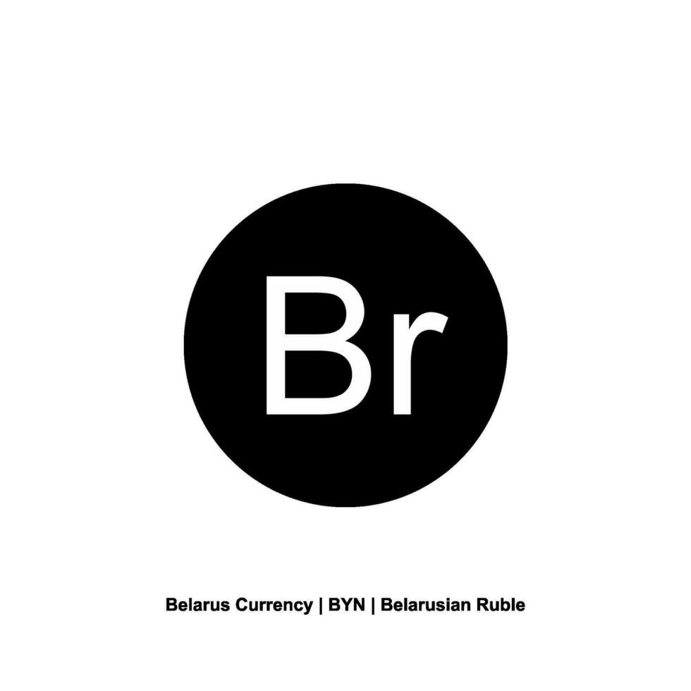Weißrussland Währung Symbol, Belarussisch Rubel Symbol, vonn unterzeichnen. Vektor Illustration