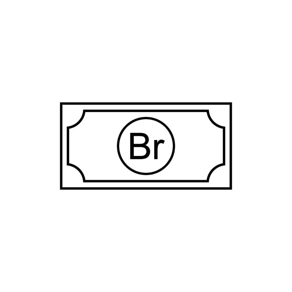 Vitryssland valuta symbol, vitryska rubel ikon, byn tecken. vektor illustration