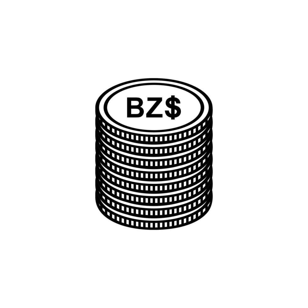 belize Währung Symbol, belize Dollar Symbol, bzd unterzeichnen. Vektor Illustration