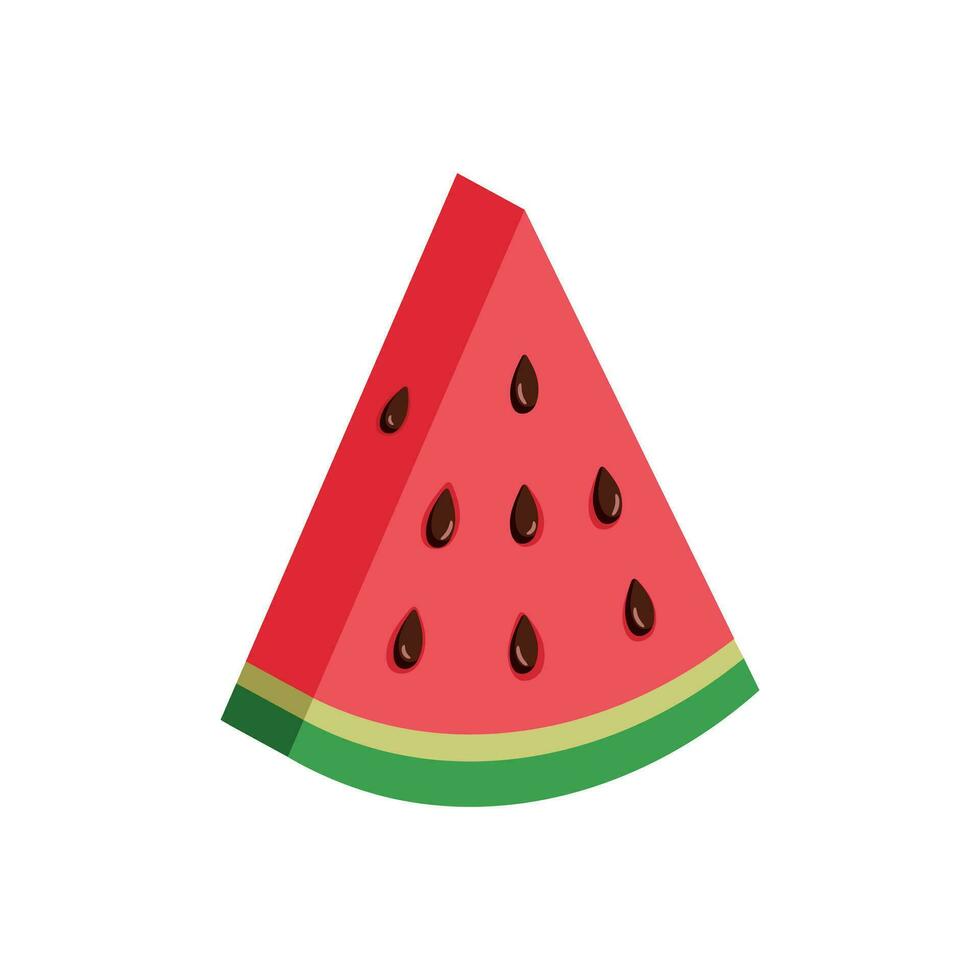 Wassermelone Zeichen Vektor Symbol. realistisch 3d reif Obst Illustration. Geschäft Konzept einfach eben Piktogramm auf Weiß Hintergrund.