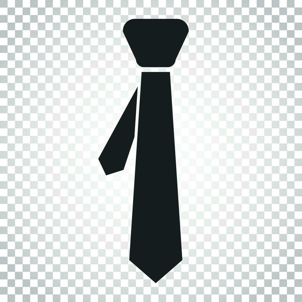 Krawatte eben Symbol. Krawatte Vektor Illustration. einfach Geschäft Konzept Piktogramm auf isoliert Hintergrund.
