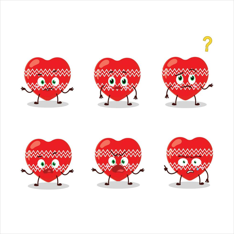 tecknad serie karaktär av kärlek röd jul med Vad uttryck vektor