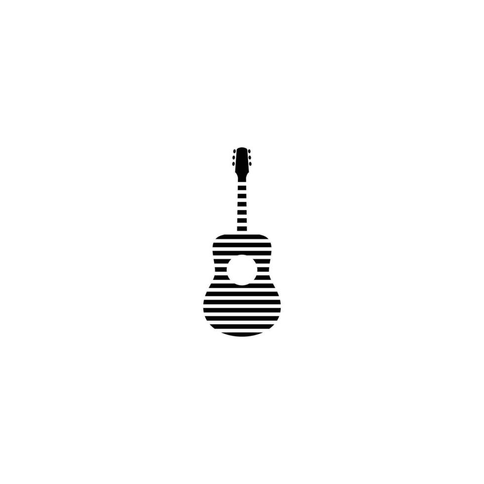 kreativ Gitarre Logo auf isoliert Weiß Hintergrund vektor