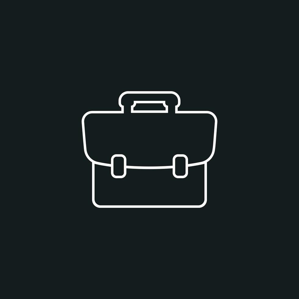resväska vektor ikon. bagage illustration i linje stil.