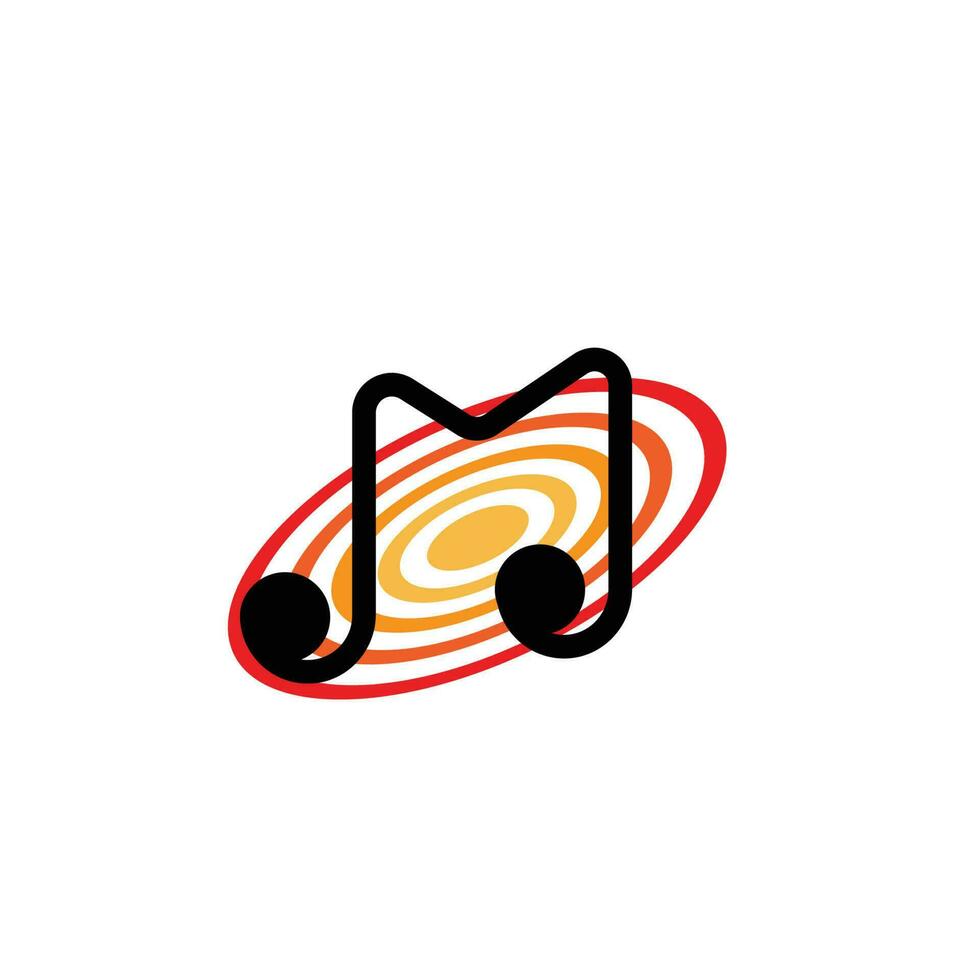 musik audio Vinka logotyp mall design vektor ikon illustration