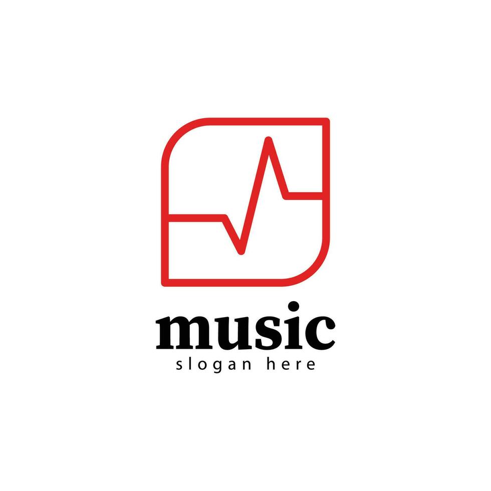 musik audio Vinka logotyp mall design vektor ikon illustration