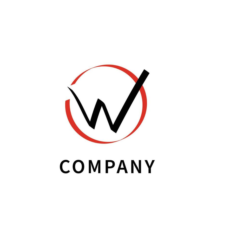 Brief w Logo Symbol Vorlage Design Vektor Illustration