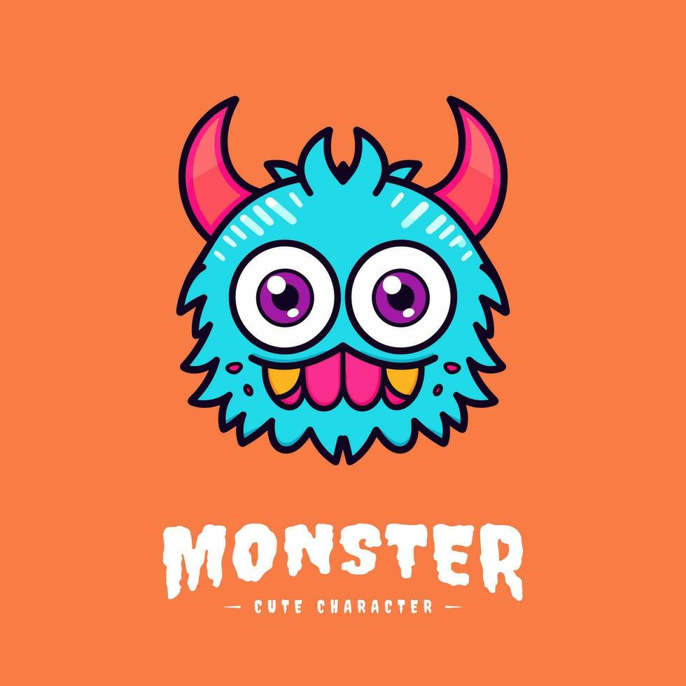 bezaubernd und kawaii Monster- Illustration, perfekt zum Hinzufügen ein berühren von Niedlichkeit zu Ihre Designs vektor