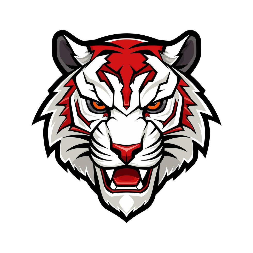 tiger hand dragen logotyp design illustration vektor