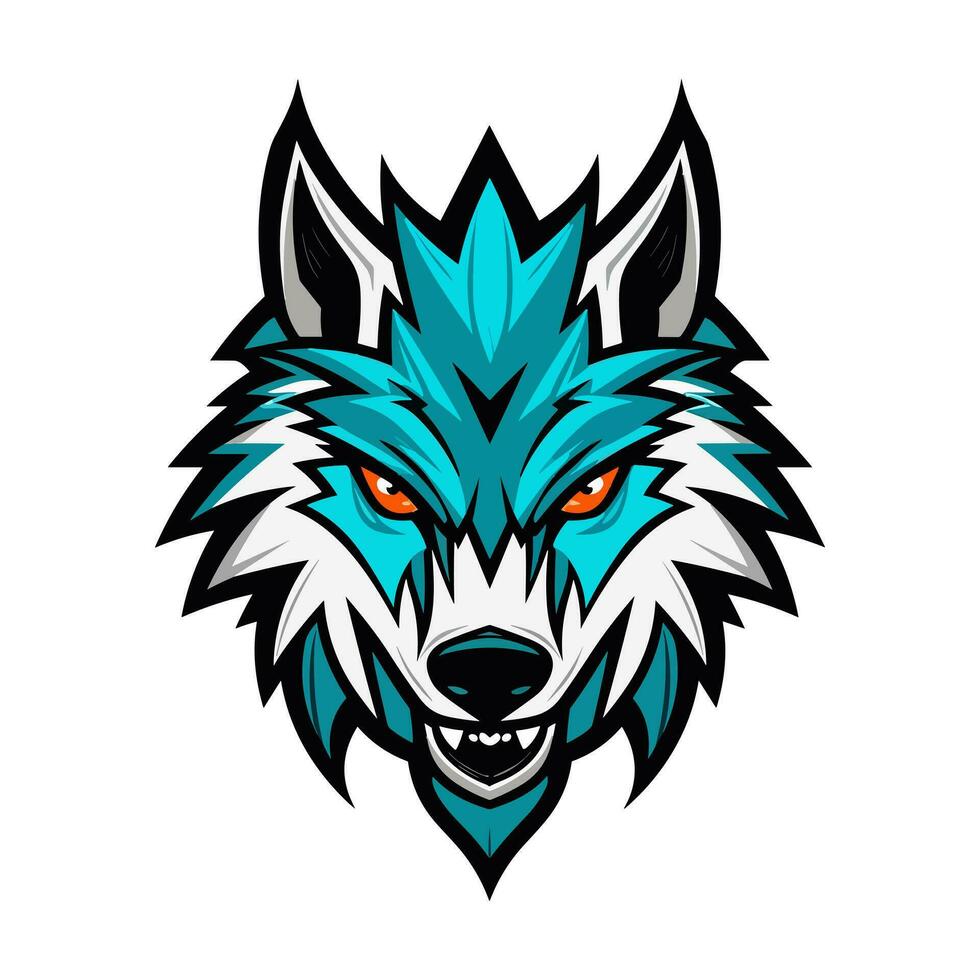 ausdrucksvoll und fesselnd Wolf Kopf Hand gezeichnet Illustration. ein Symbol von Loyalität und Mut, Ideal zum Logo Designs Das Befehl Beachtung vektor