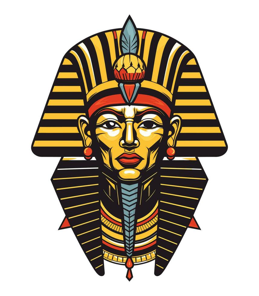 ein majestätisch ägyptisch golden Pharao Vektor Clip Kunst Illustration, verkörpern Leistung und Königtum, perfekt zum uralt Ägypten inspiriert Designs und historisch Projekte