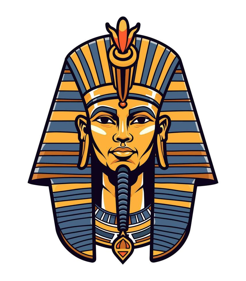 ein majestätisch ägyptisch golden Pharao Vektor Clip Kunst Illustration, verkörpern Leistung und Königtum, perfekt zum uralt Ägypten inspiriert Designs und historisch Projekte