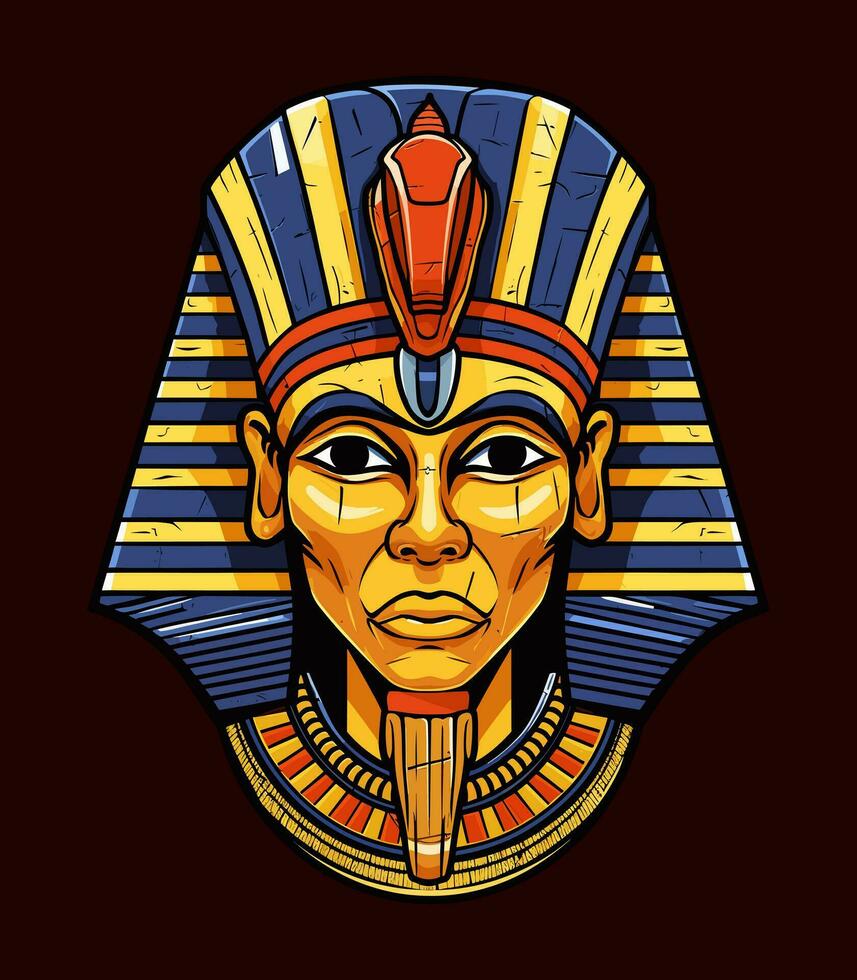 en majestätisk egyptisk gyllene farao vektor klämma konst illustration, förkroppsligande kraft och kungligheter, perfekt för gammal egypten inspirerad mönster och historisk projekt