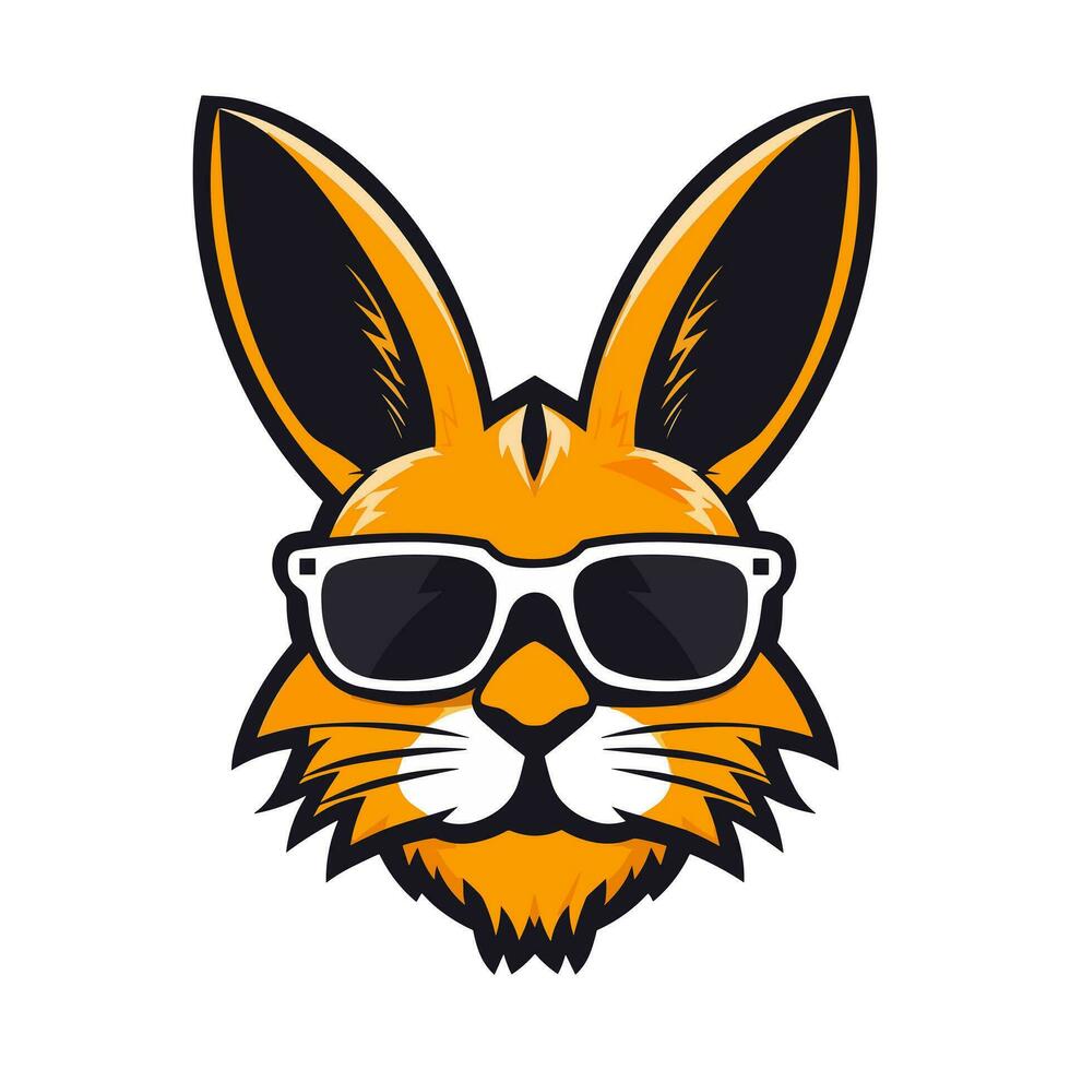 ein cool und stilvoll Hase tragen Sonnenbrille Vektor Clip Kunst Illustration, ausströmend ein Sinn von Vertrauen und trendig, perfekt zum Mode nach vorne Designs und Hüfte branding