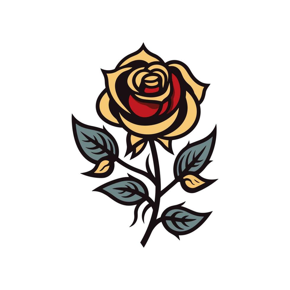 romantisch Rosen Blume Vektor Logo Clip Kunst Illustration